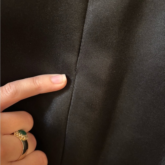 new Elliatt Amelie Square Neck Duchesse Satin Cocktail Minidress in black - Picture 8 of 8